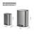 BinMax Stainless Steel Garbage Bin Silent Close Step-on Trash Can for Kitchen Bathroom-93795720