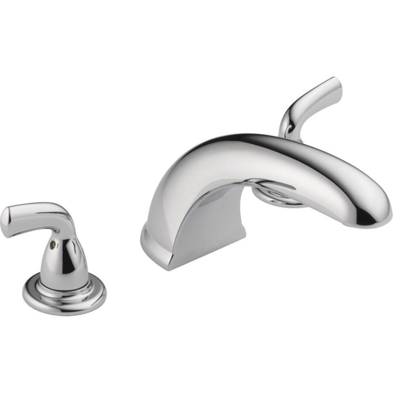 Garniture de robinet de baignoire romaine à poignée simple Foundations, Chrome chrome