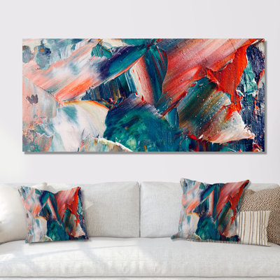 Peinture abstraite colorée Strokes, art moderne sur toile