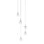 Luminaire suspendu cylindre grappe 5 lumières Brynn