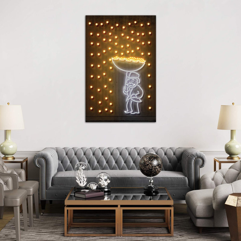 Money Rain - Wrapped Canvas Print, 101.6 cm H x 66.04 cm W x 3.175 cm D