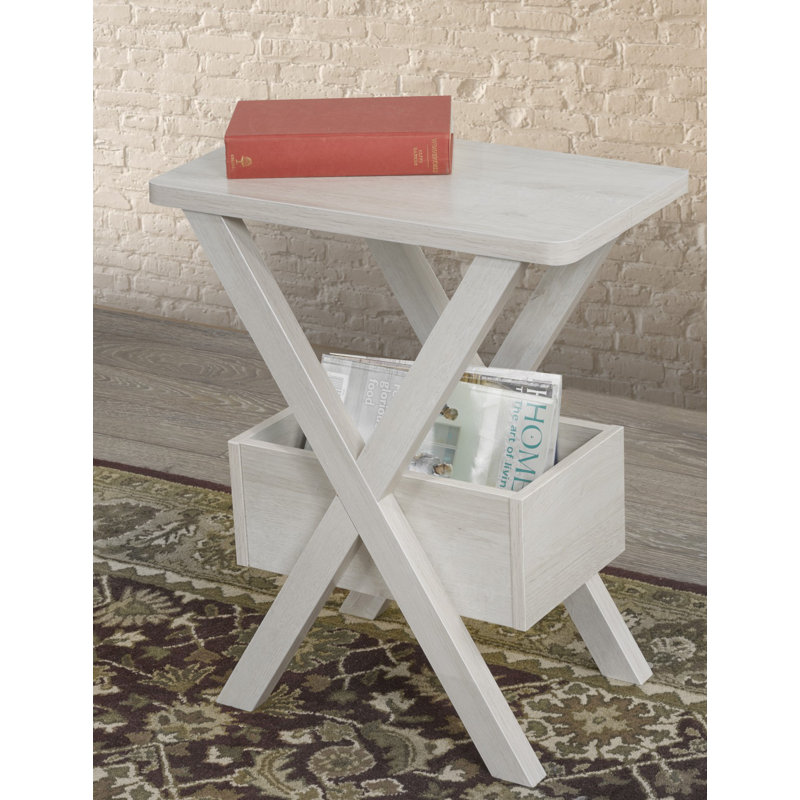 Table d'appoint Axel, Blanc