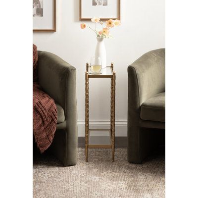Table d'appoint prisha rectangulaire en verre prisha