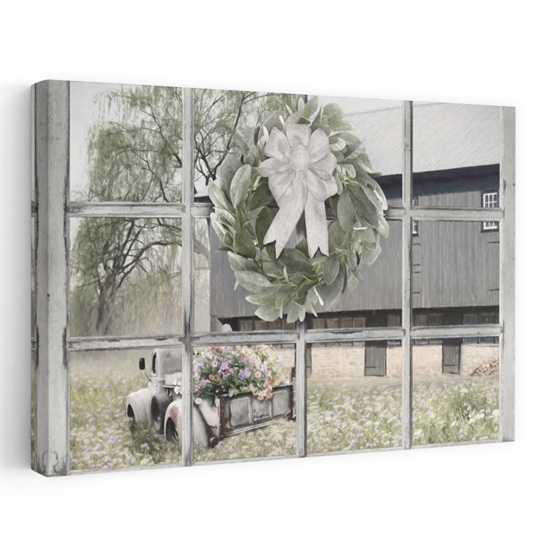 Débordement de fleurs, paysage contemporain abstrait, art printanier, H 16 po x l 24 po