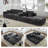 Kustas 2 - Piece Upholstered Boneless Compression Sectional with Pillow, No Assembly Required Sleeper Sofa, Free Combination Sofa Bed for Living Room-232863136-232863139