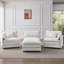 Canapé modulaire de 105 po en tissu de chenille rembourré de 105 po avec canapé à 3 places et repose-pieds-304274058
