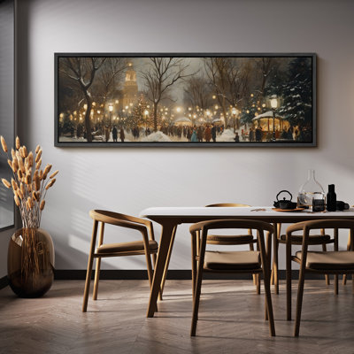 «Christmas Holiday Celebration Christmas Winter Snow Landscape», art de cadeau de Noël, impression numérique sur toile, art numérique