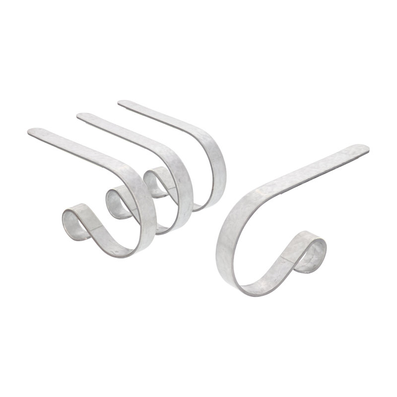 Mantleclip Stocking Holder, Real Galvanized