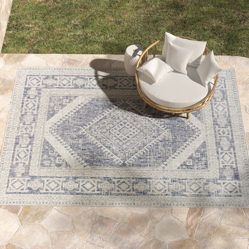 Bronwyn Oriental Indoor / Outdoor Rug, Rectangle 5'3" x 7'