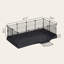 Petit parc d'intérieur pour animaux en fil d'acier avec tapis imperméable et porte