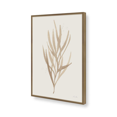 Tan Leaf Impressions II Print in a  Frame