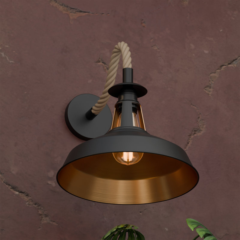 Mairead Armed Sconce, Yes, Black Gold Inner