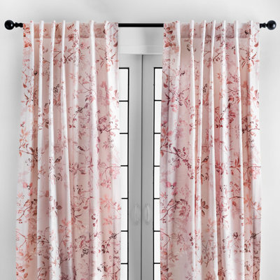 Maison d'Hermine Equinoxe - Beige 100% Cotton Set of 2 Curtain - 50" x 96"