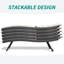 Ensemble de 2 chaises longues de patio, chaises longues d'extérieur, chaise longue en aluminium PVC-coated polyester avec dossier réglable pour bronzer au bord de la piscine