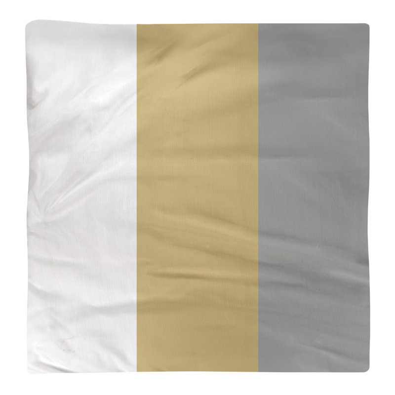 Serviette colorado, Blanc / Or / Gris, H 22" x l 22" x P 0,25", Polyester sergé