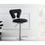 Tabourets de bar réglables 2 pièces - Similicuir noir moderne avec base à 2 cadres