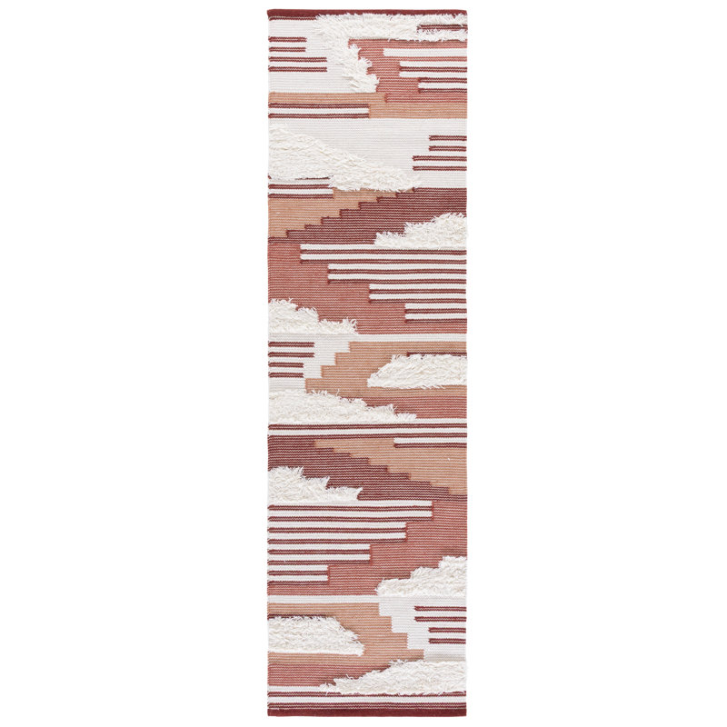 Kenya 280 Hand Woven 80% Wool; 20% Cotton Geometric Rug, Runner 2'3" x 8'