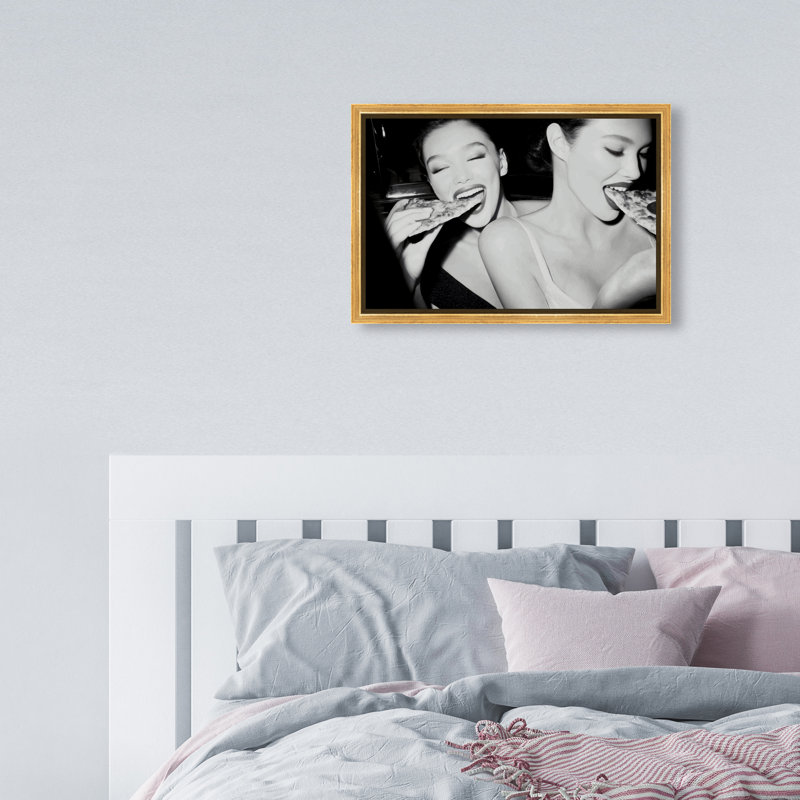 Midnight Mozzarella Print by Oliver Gal, 31"H x 46"W, Gold Floater Frame