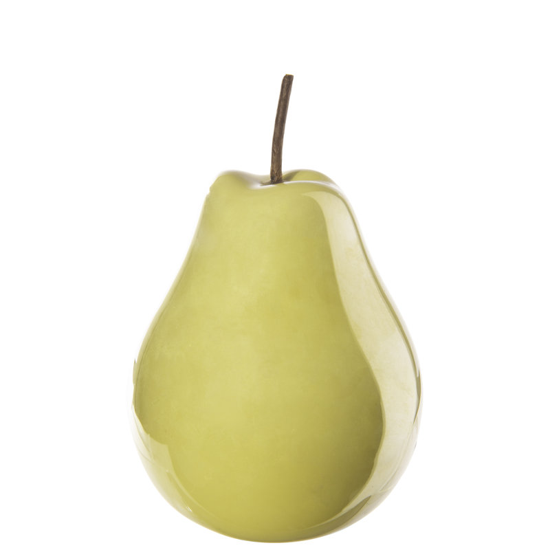 Ceramic Pear Figurine SM Pearlescent -6.50"H, Yellow