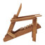 Chaise d'extérieur pliante en bois, pré-assemblée pour plus de commodité, pour un patio convenable et un rangement surdimensionné facile, des espaces, une grande piscine sur le pont