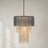 Ombre Beaded Wood 3-Tier Chandelier