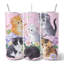 Gobelet personnalisé 20 oz avec couvercle et tasse en acier inoxydable pour chat mignon Cottagecore