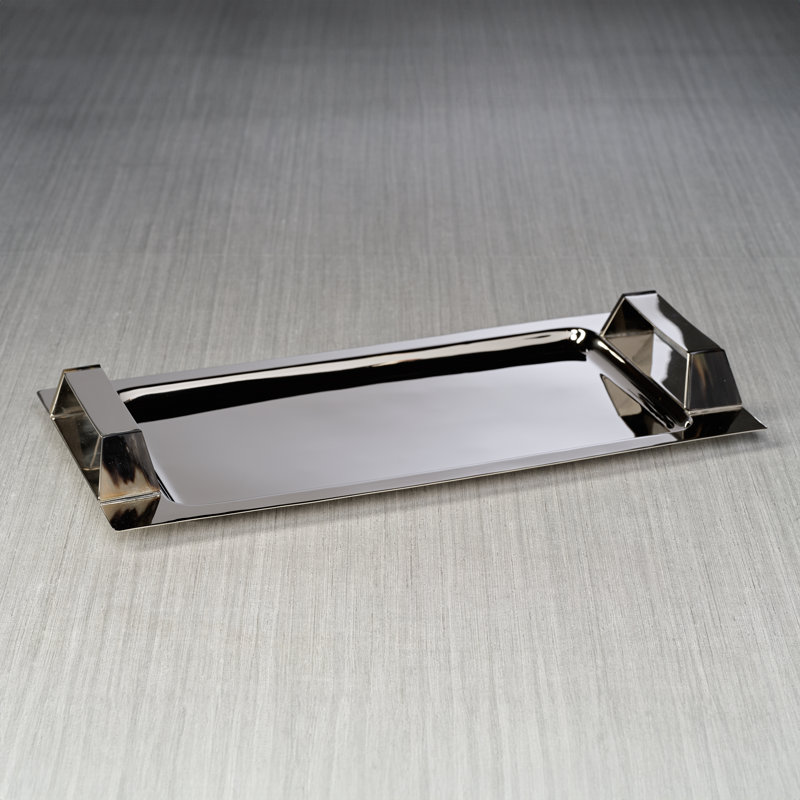 Brayden Studio® Danuta Steel/ Horn Tray