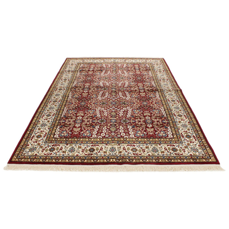 Tapis turc rouge et ivoire 6 x 9