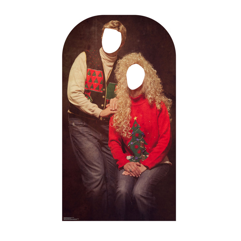 70'' Life-Size Ugly Christmas Sweater Cardboard Standee
