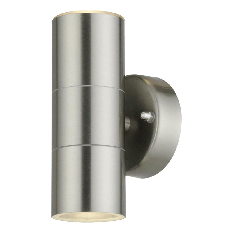 Michale Outdoor Armed Sconce, Stainless Steel