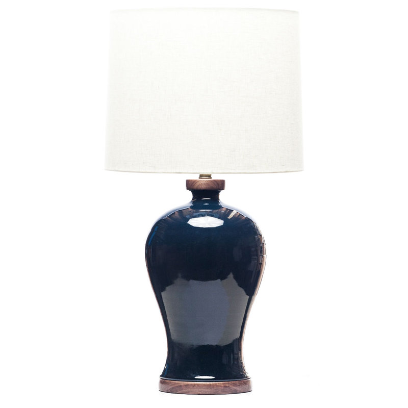 Dashiell Table Lamp, Steel Blue Crackle
