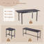 Dining Table Set 5 Piece Kitchen Table Set With Extendable Table 2 Benches & 2 Stools Space-saving Design Modern Dinette Set For Kitchen Dining Room Restaurant Accommodate 4-6 People-849309459-849309458
