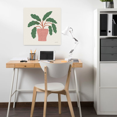 Art mural contemporain plante en pot I
