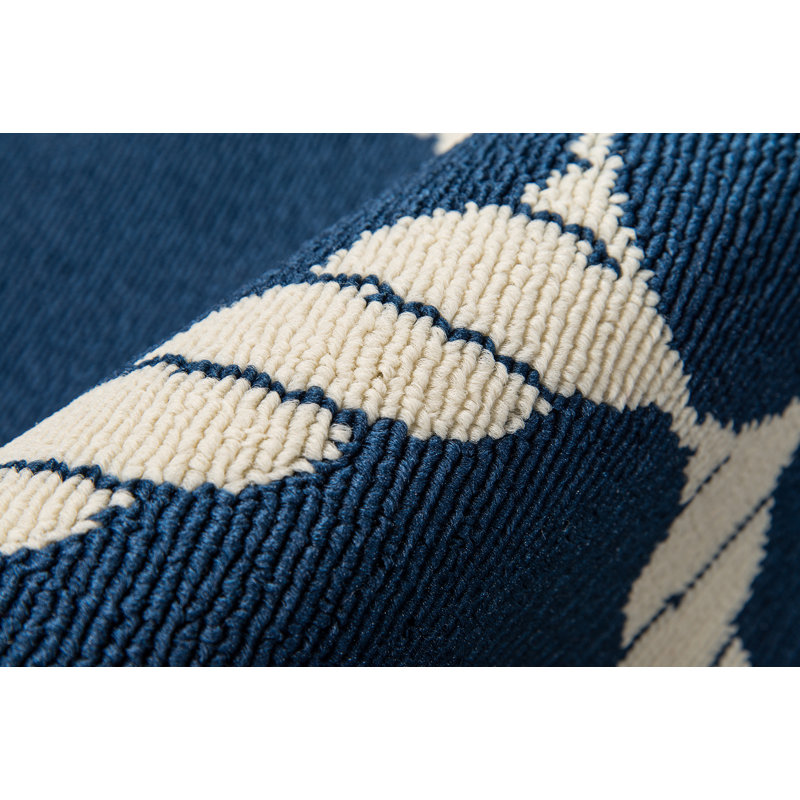 Tapis bleu marine / ivoire Yepez, Rectangle 3 pi 11 po x 5 pi 7 po