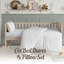 Opulent Home Microfibre Cot Bed Duvet and Pillow Set – Lightweight Quilt for Babies & Toddlers - White-1730272671