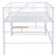 Lit mezzanine moyen avec escalier de rangement, simple, blanc