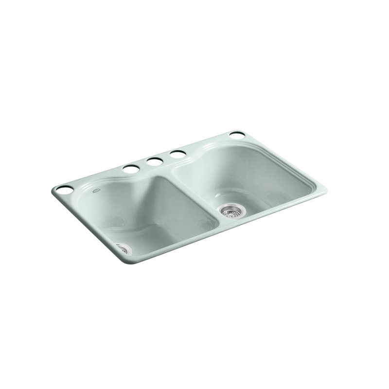 Hartland 33" L x 22" W Undermount Kitchen Sink, Frost