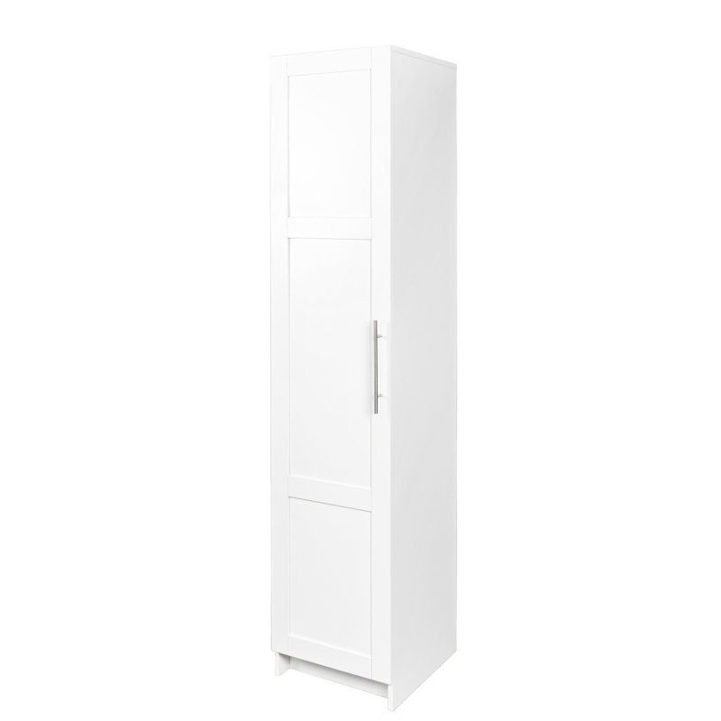 Armoire de rangement murale empilable, blanche - H 72,35 po x P 16,03 po polyvalente pour le rangement à la maison