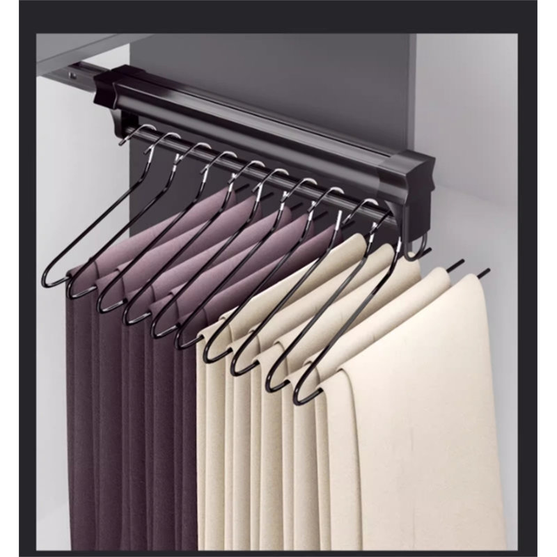 Porte-pantalons extensible avec glissière, H 5,27 po x l 1 po x P 20 po