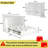 Wood Murphy Bed Chest with Drawer Full Size Cabinet Bed, USB Charging & Foldable Trays Space-Saving Design