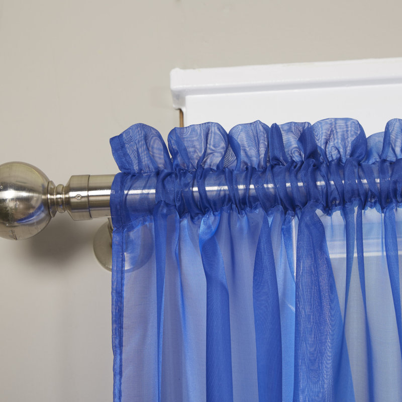 Sheer Sliding Panel Pair, Neon Blue, 60" W x 84" L
