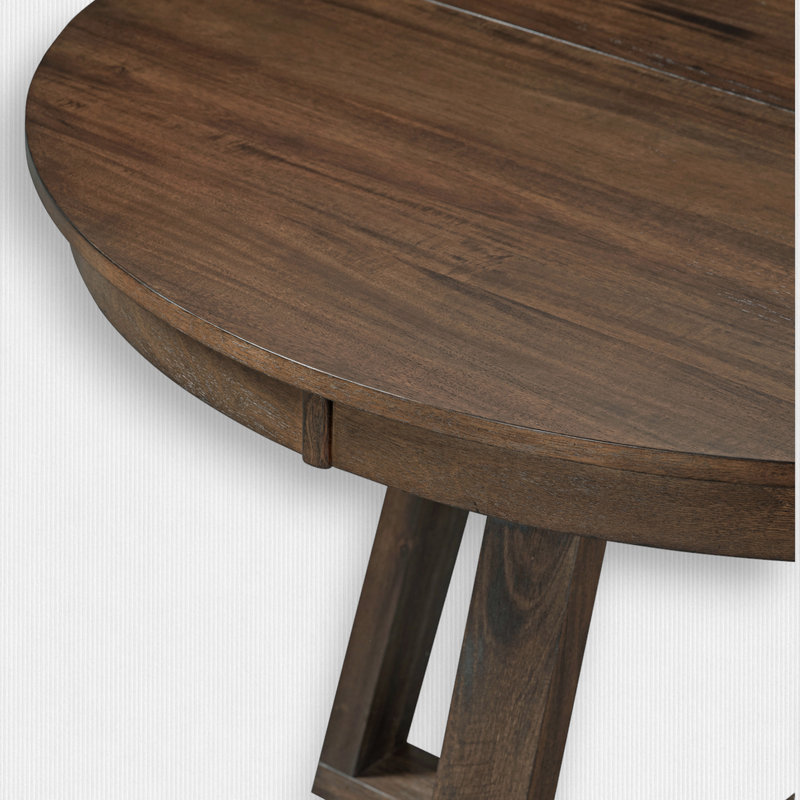 Abbra Round 58'' L Dining Set, Walnut
