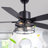 46" Industrial Ceiling Fan with Light Kit and Remote Control Matte Black Ceiling Fan with 6-speed Reversible DC Motor for Bedroom-146498428