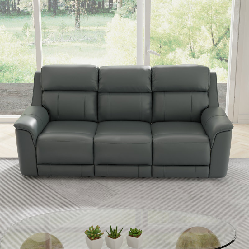 Oslo Dual Power Reclining Sofa In Sapphire, Sapphire Blue