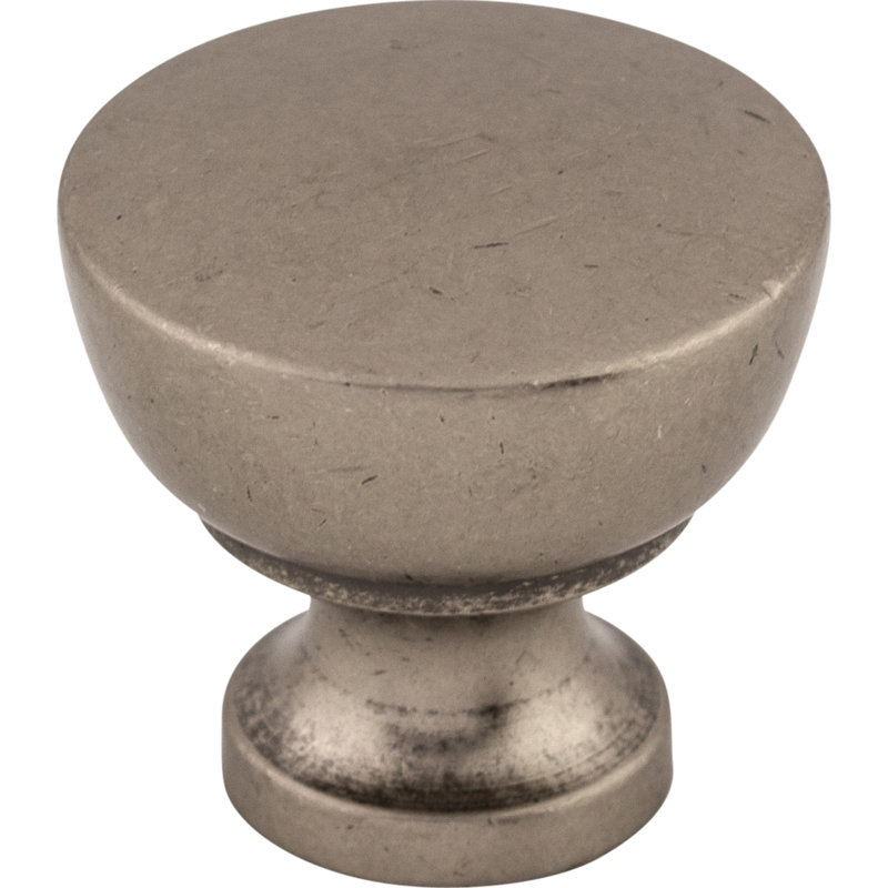 Bergen 1 1/4" Diameter Mushroom Knob, Pewter Antique