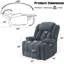 Fauteuil inclinable électrique Roxy avec chauffage et massage, rembourré, télécommande, porte-gobelets et rangement latéral Roxy-397672497