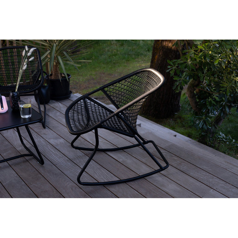 Sixties Outdoor Rocker Chair, Liquorice