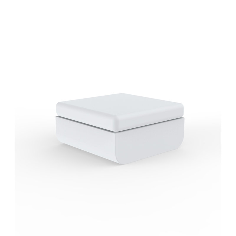 Ulm - Resin Ottoman - Basic, White