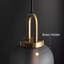 Pufahl 1 - Light Brass Sphere Pendant-Modern Glass Pendant Light - Adjustable Industrial Ceiling Fixture with E27 Stainless Iron Design