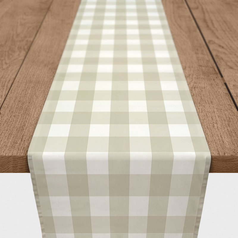 Chemin de table Chelene, 72 po x 16 po, Guingan, Guingan brun